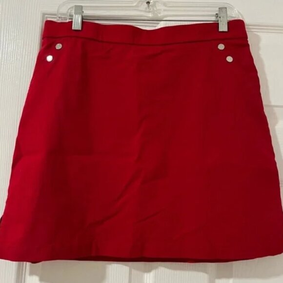 Rafaella Comfort Women's Golf Tennis Skort Pull On Stretch Red Size M - Picture 1 of 4